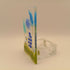 Fused Glass Blue Flowers Tealight