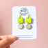 Neon Yellow Squ:Gold Circle