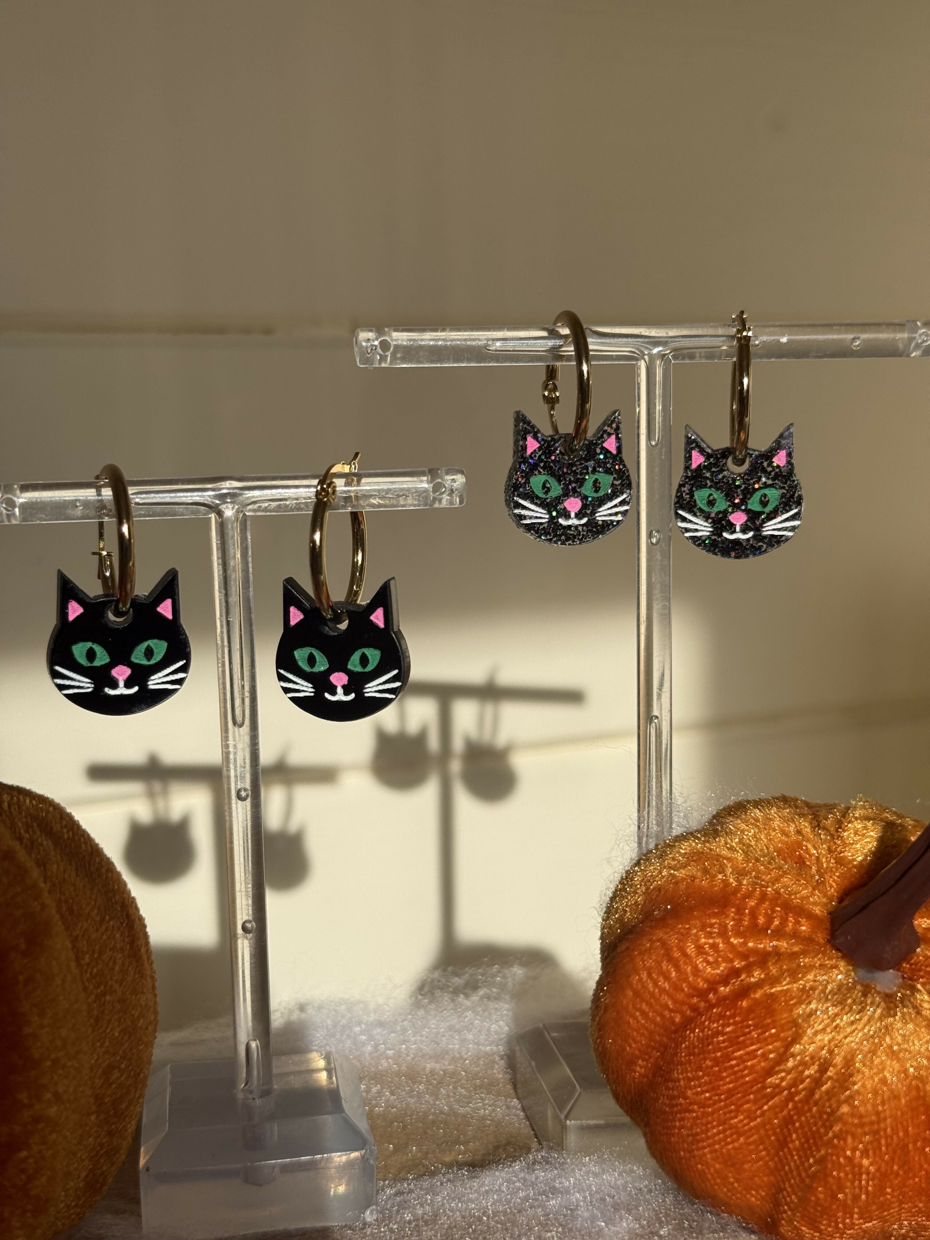 Cute cat face hoops