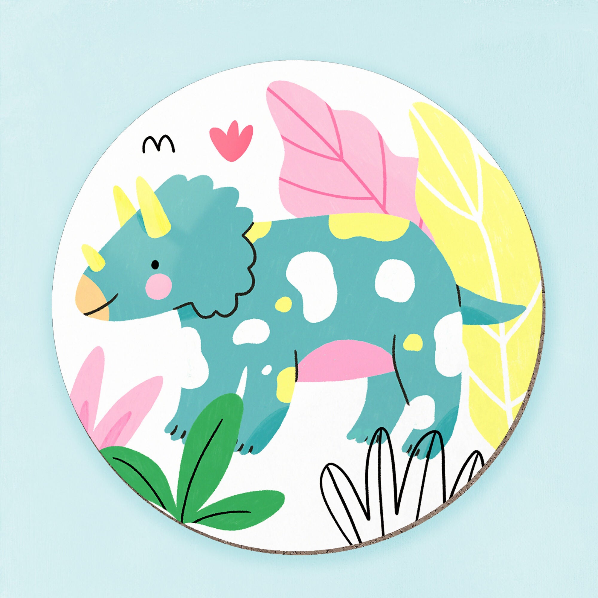 Teal Dinosaur Coaster