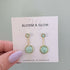 Double Circle 2 in 1 Drop Earrings