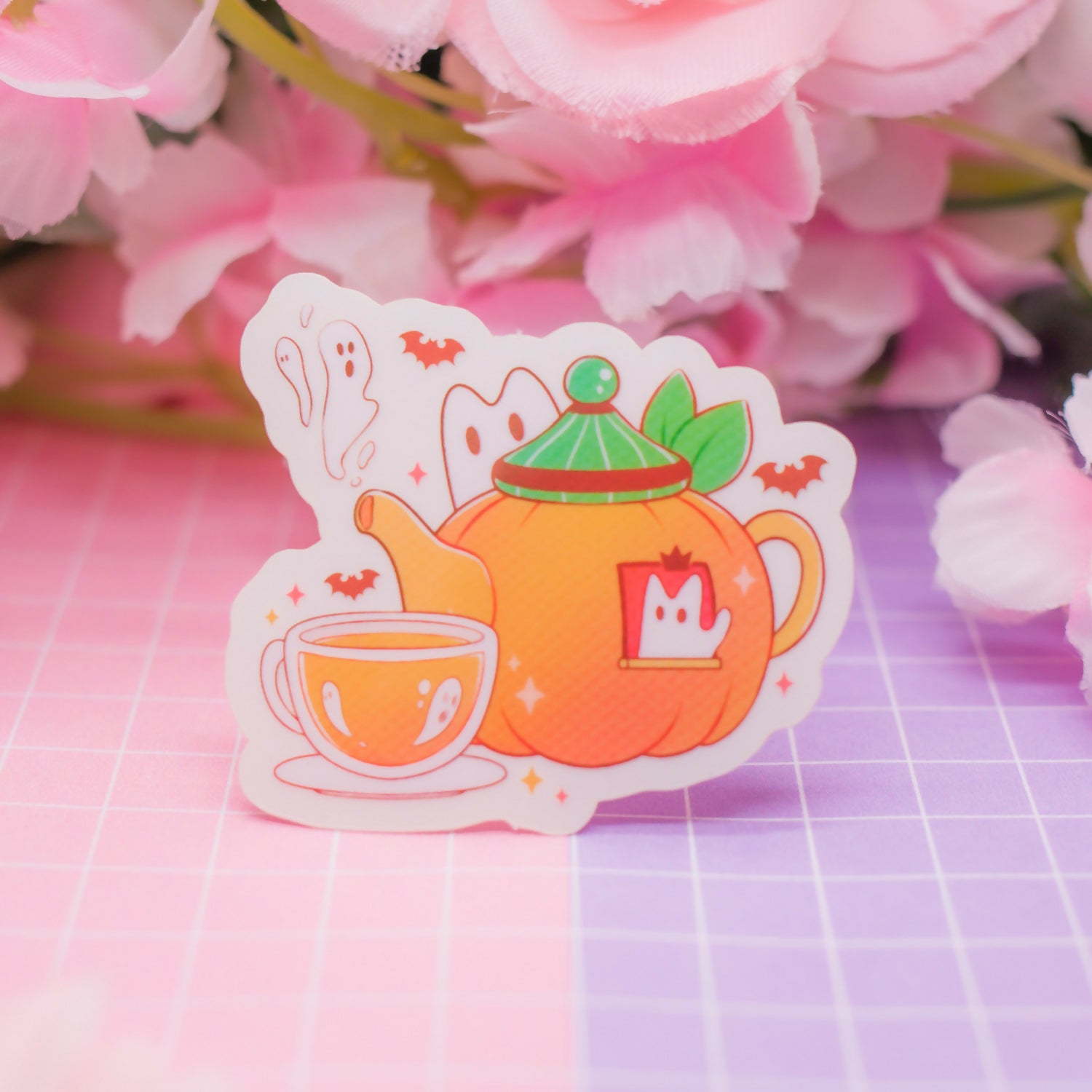 Transparent Sticker - Pumpkin Teapot