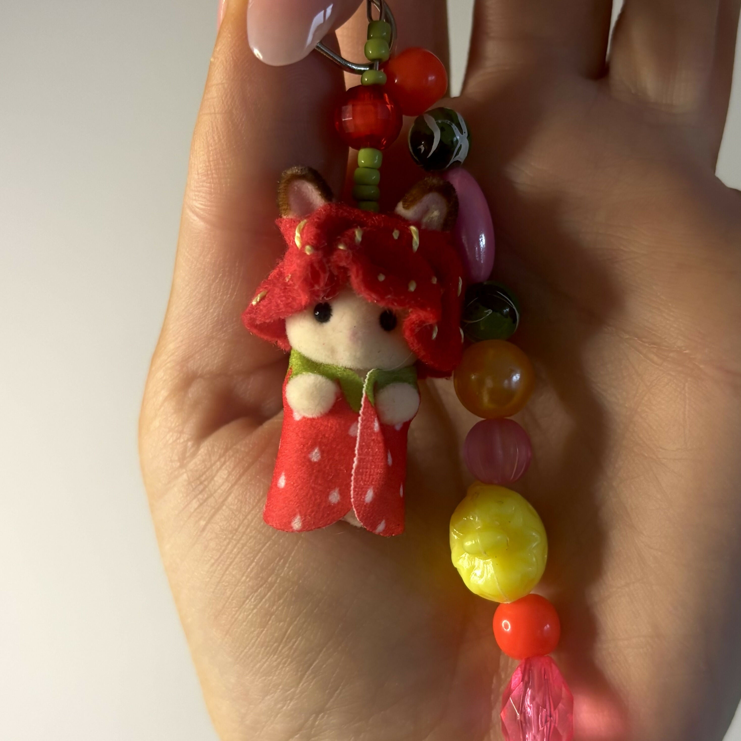 Baby Strawberry Keyring