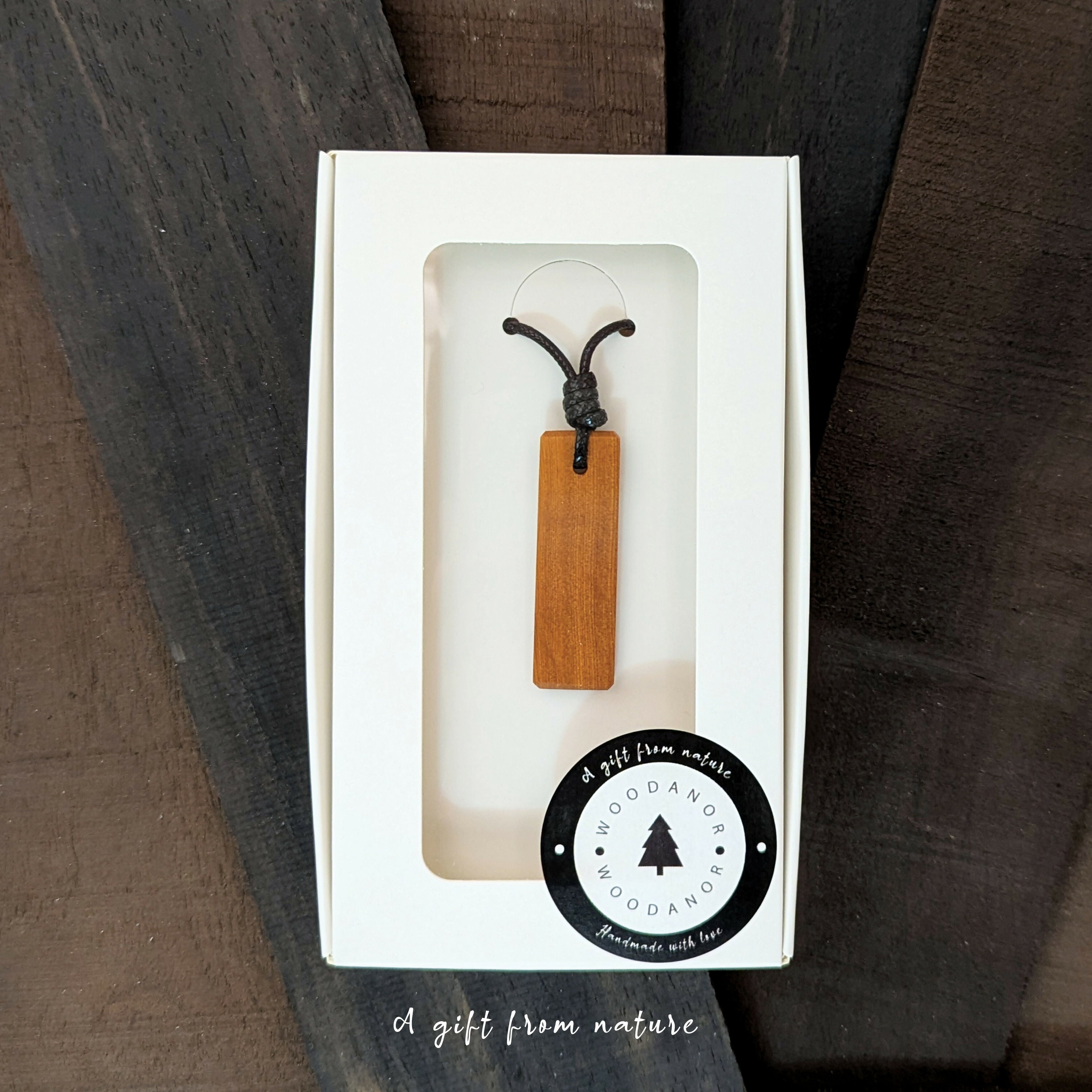 Minimalist Solid Wood Rectangle Pendant