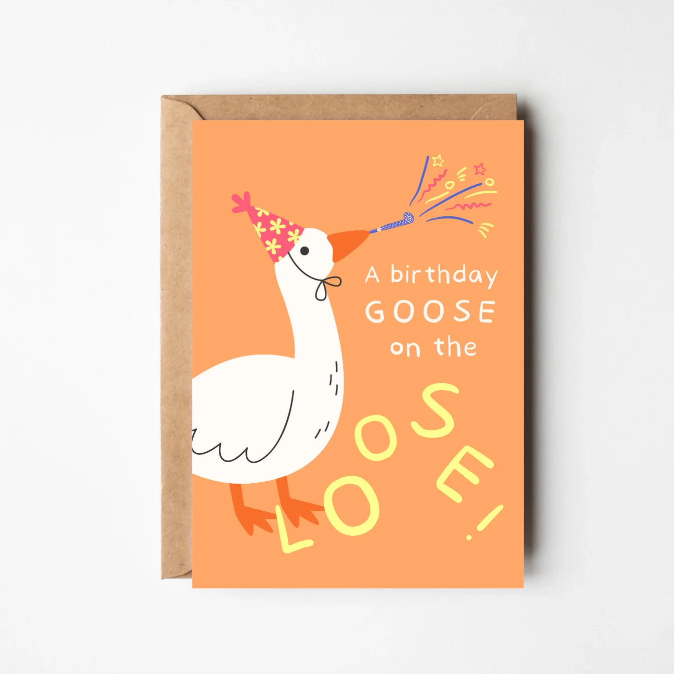 A BIRTHDAY GOOSE GREETINGS CARD