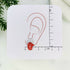 Red Christmas Mitten Stud Earrings
