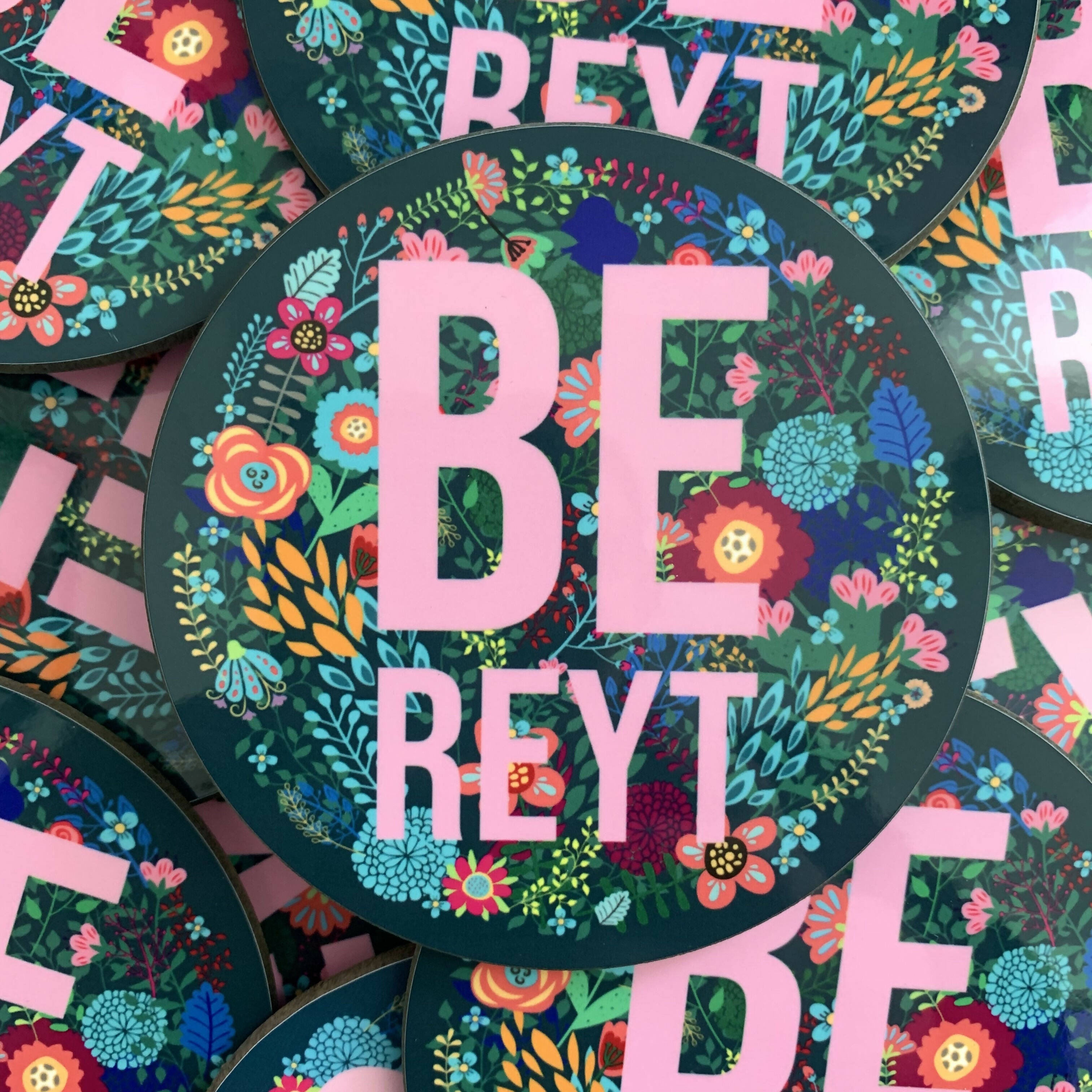 Floral Yorkshire Sayings Coasters