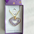 Stainless Steel Real Dried Forget Me Not Flowers Necklace