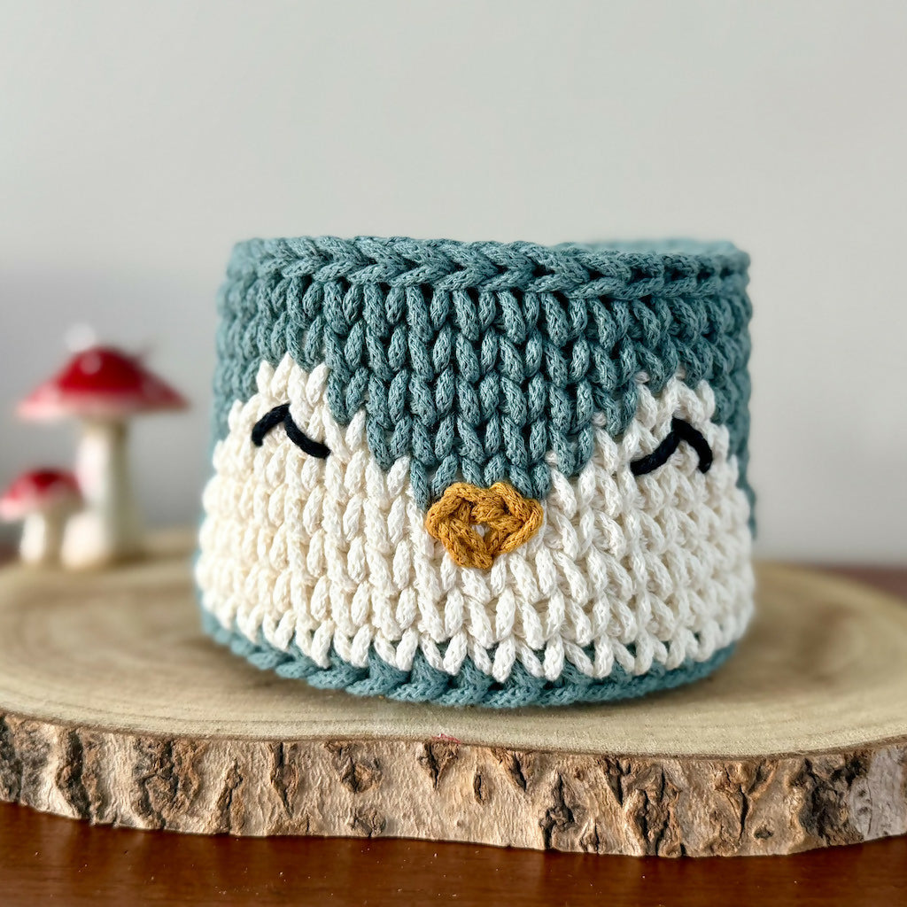Crochet Penguin Basket