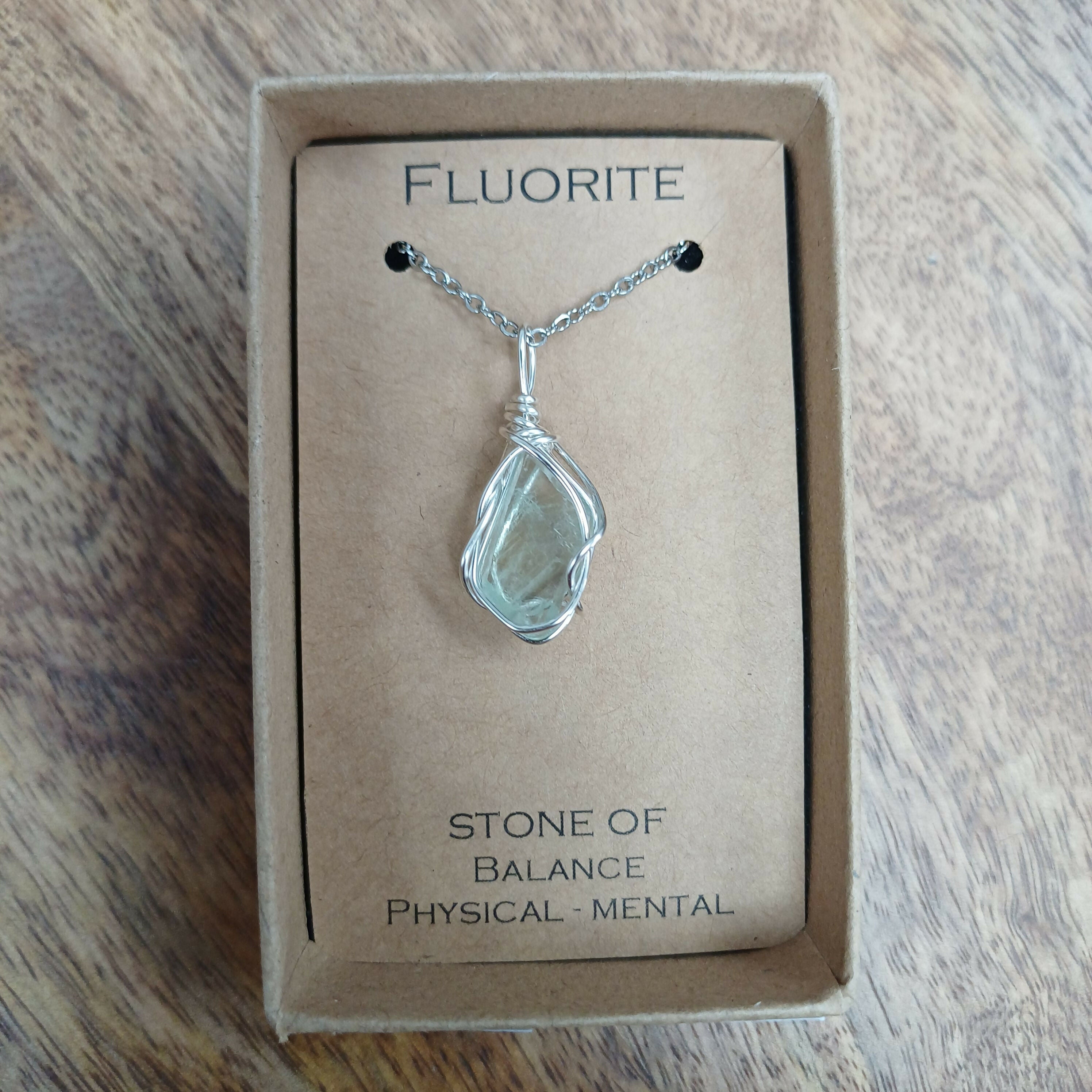 Fluorite Wire Wrapped Pendant