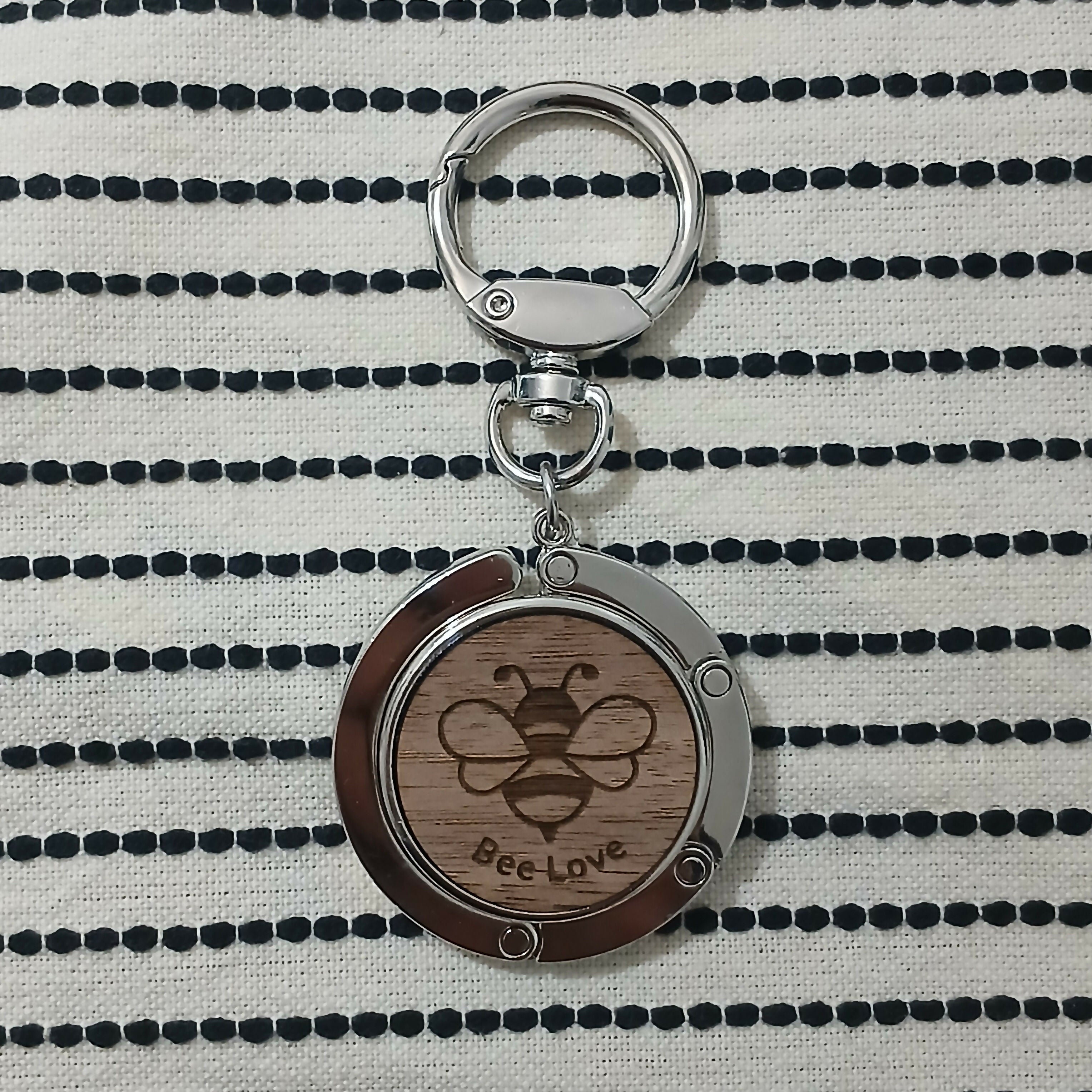 Bee Love Bag Hanger with Key Ring