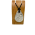 Moonlit Mountains Chunky Statement Landscape Pendant Necklace -Silver And Black Cord