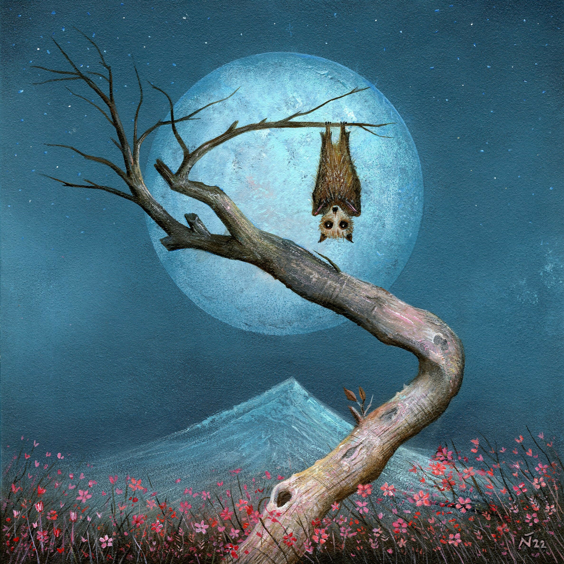 Batmoon 10"x10" Print