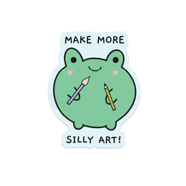 Make More Silly Art Vinyl Sticker