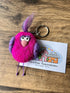 Felted Quirky Bird Keyring