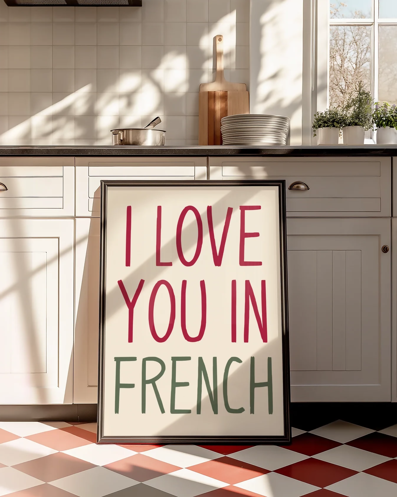 I LOVE YOU IN FRENCH WALL ART PRINT