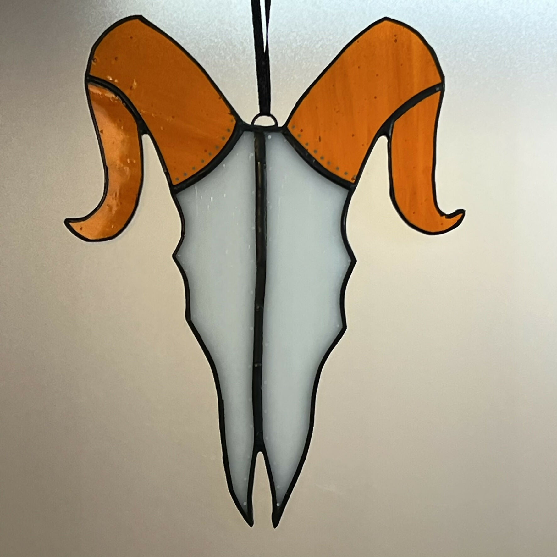 Stained Glass Skull Suncatcher