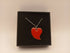 Bright Red Enamel Heart Pendant