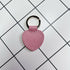 Heart Shaped Leather Keyring - Blank