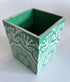 Hand-printed Green and White Pen Ppot