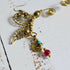 Handmade Butterfly Earrings; Intricate Wire Art With Turquoise, Moonstone & Rubellite Crystals