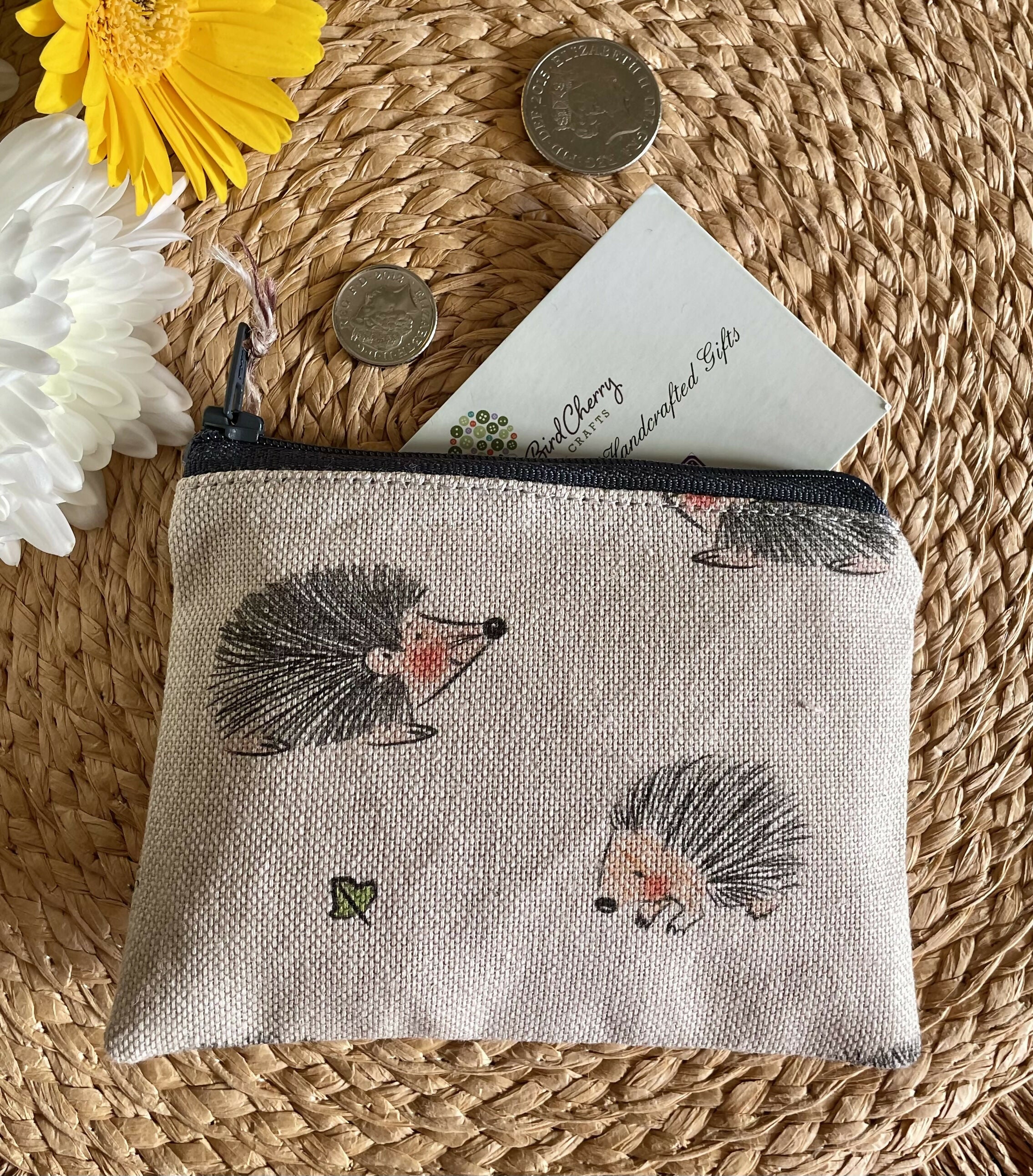 Hedgehog Print Coin Purse