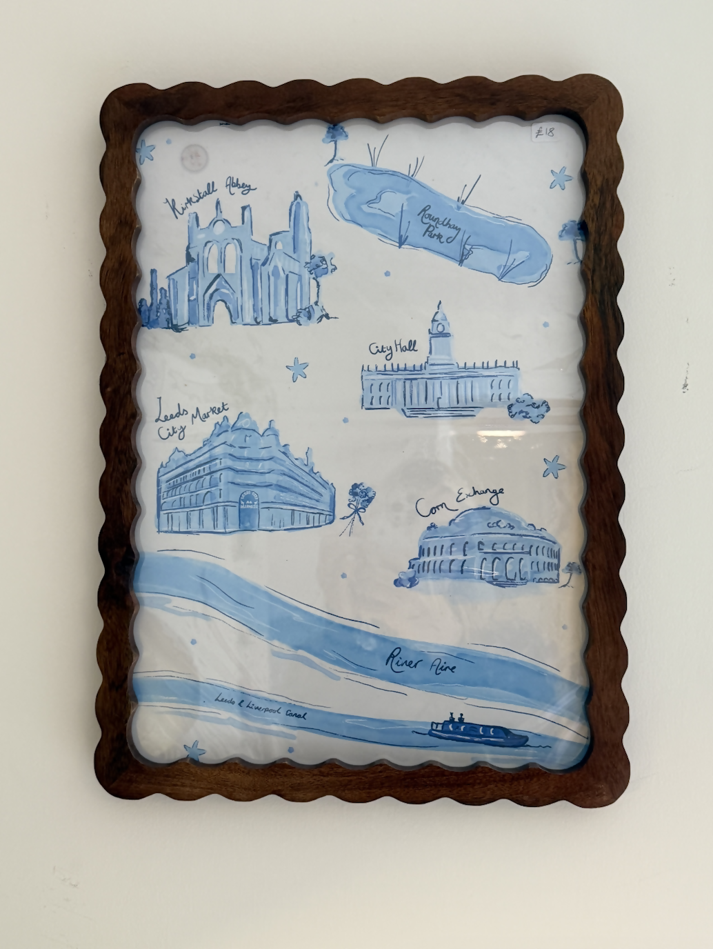 Leeds Landmark Sketch Style Print