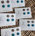 Clay Stud Pack - Burgundy Gold Leaf and Deep Blue & Gold