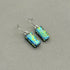 Rainbow Flower Dichroic Glass Necklace and Earrings Set - Sterling Silver, Handmade by Jade Tapson Glass.