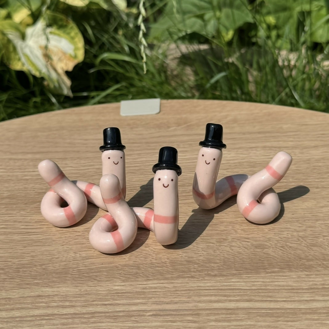 Handmade Ceramic Worms