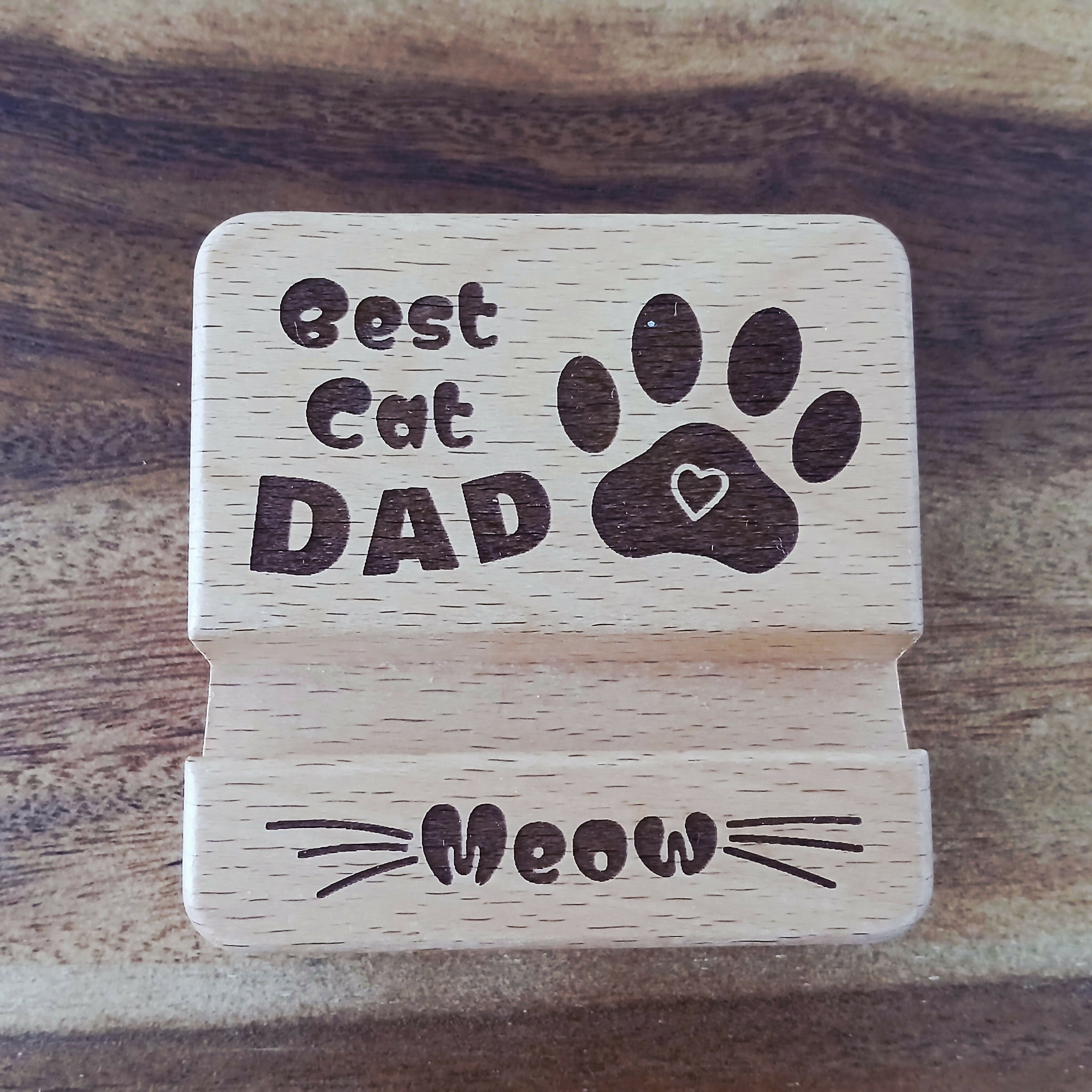 Best Cat Dad Mobile Phone Stand Holder