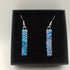 Pink Blue and Green Rippled Dichroic Earrings