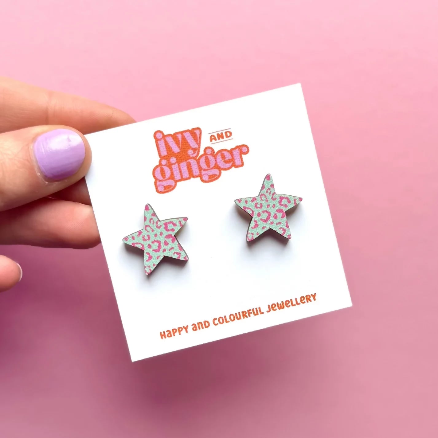 Large_mint_and_pink_leopard_print_star_studs