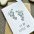 New Baby Yorkshire Footprints Card