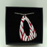 Red with White Striped Enamel Pendant
