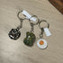 Fried Egg Keyring, Handmade Ceramic Charm
