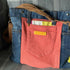 Unique Bag Handbag Made From Upcycled Jeans And Fabric With Detachable Handle And Gonk Decoration