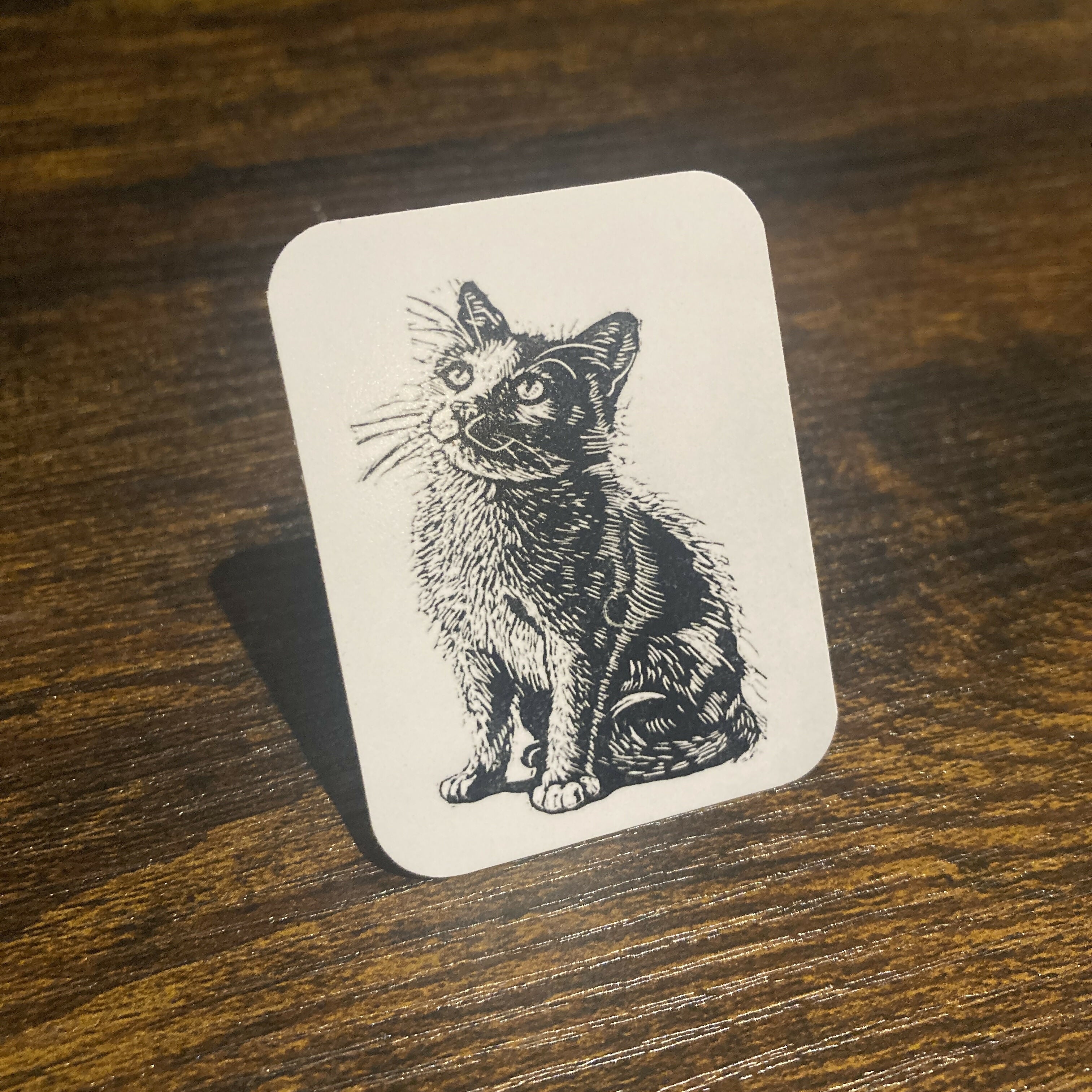 Sticker - B&W cat