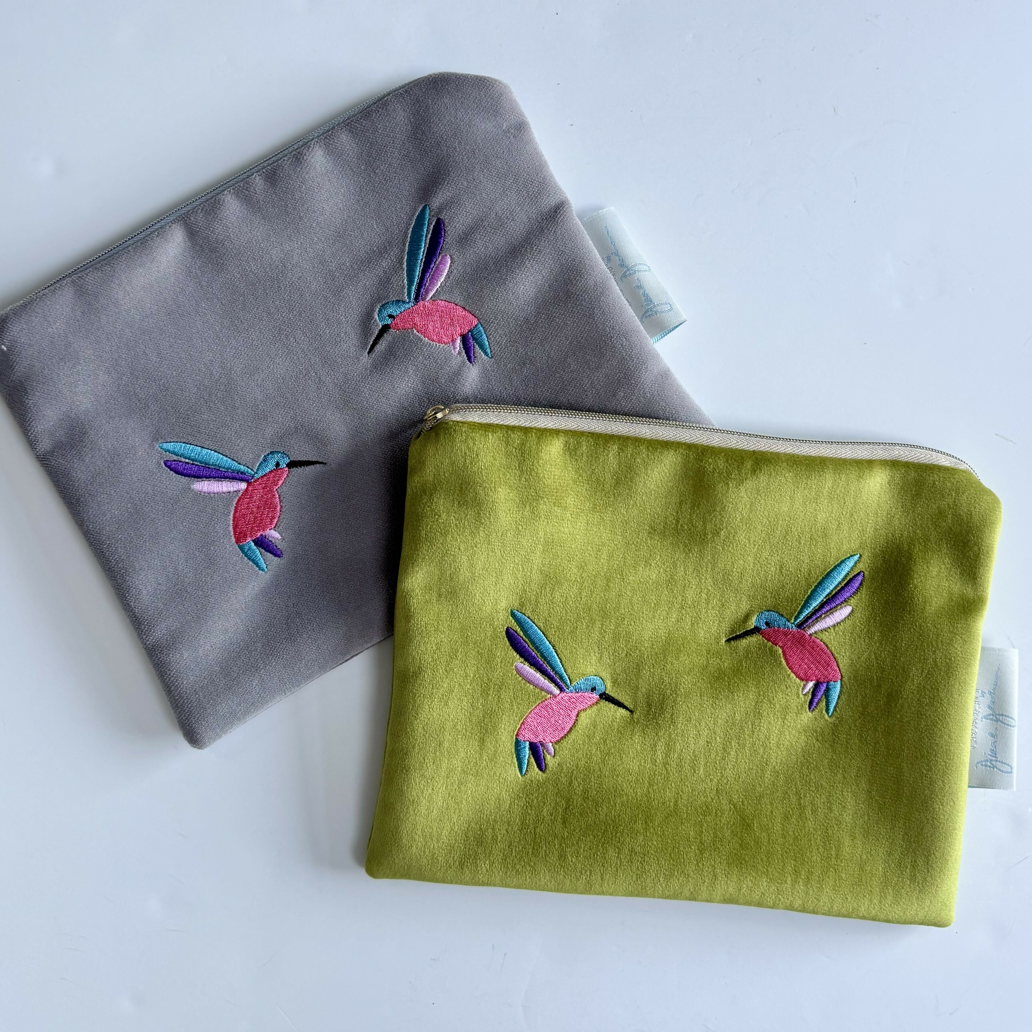 Velvet Embroidered Pouch/Purse