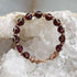 Handmade Rose Gold Vermeil Garnet Beaded Ring Size O1/2