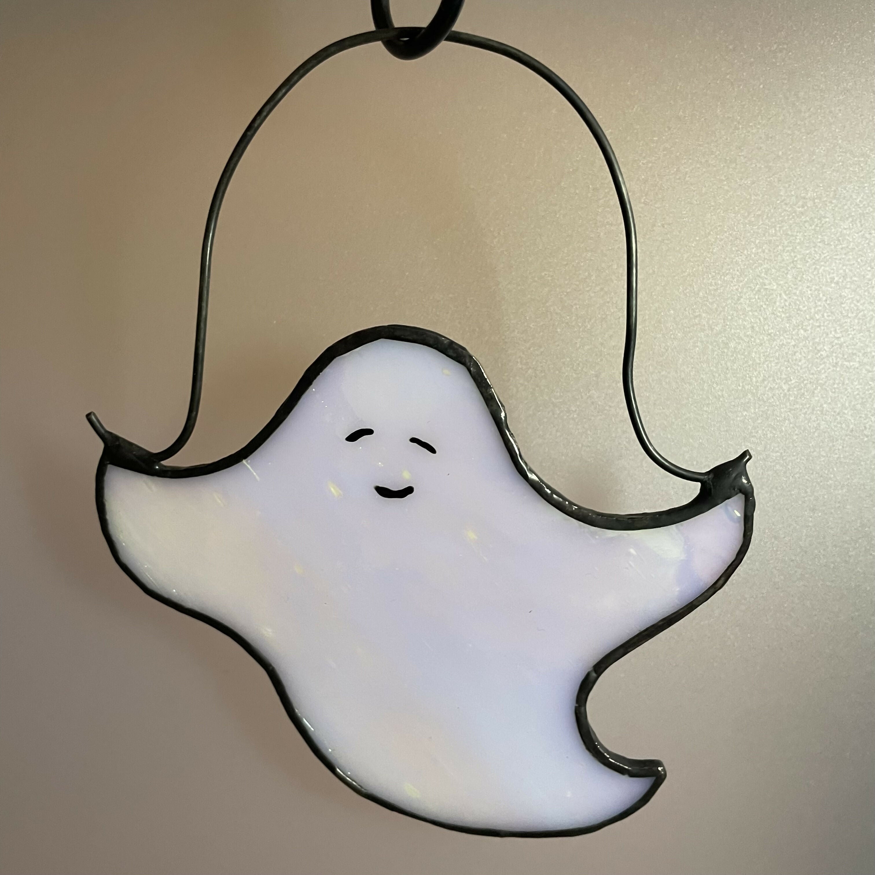 Stained Glass Skipping Ghost