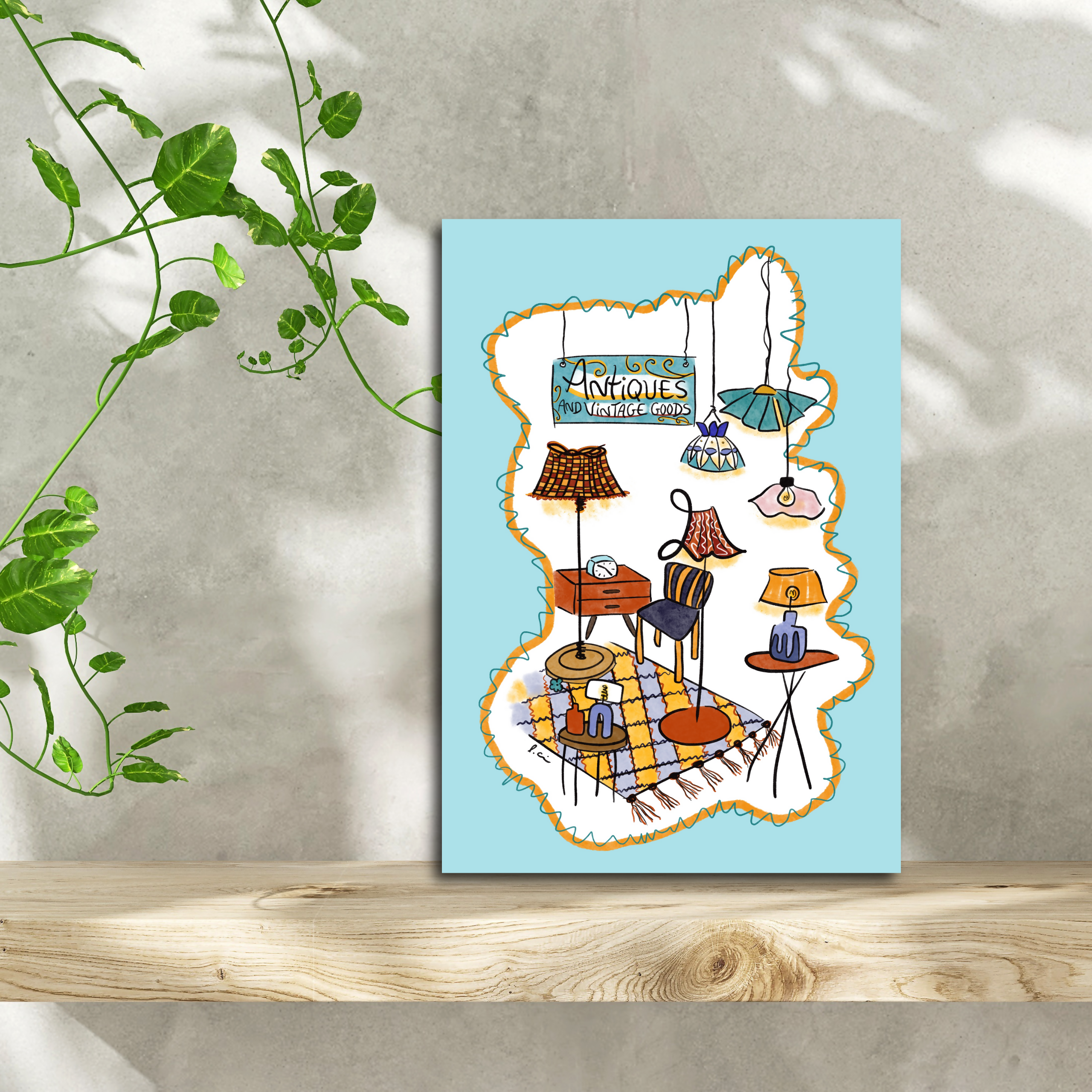 Antiques Shop / Vintage A5 Print
