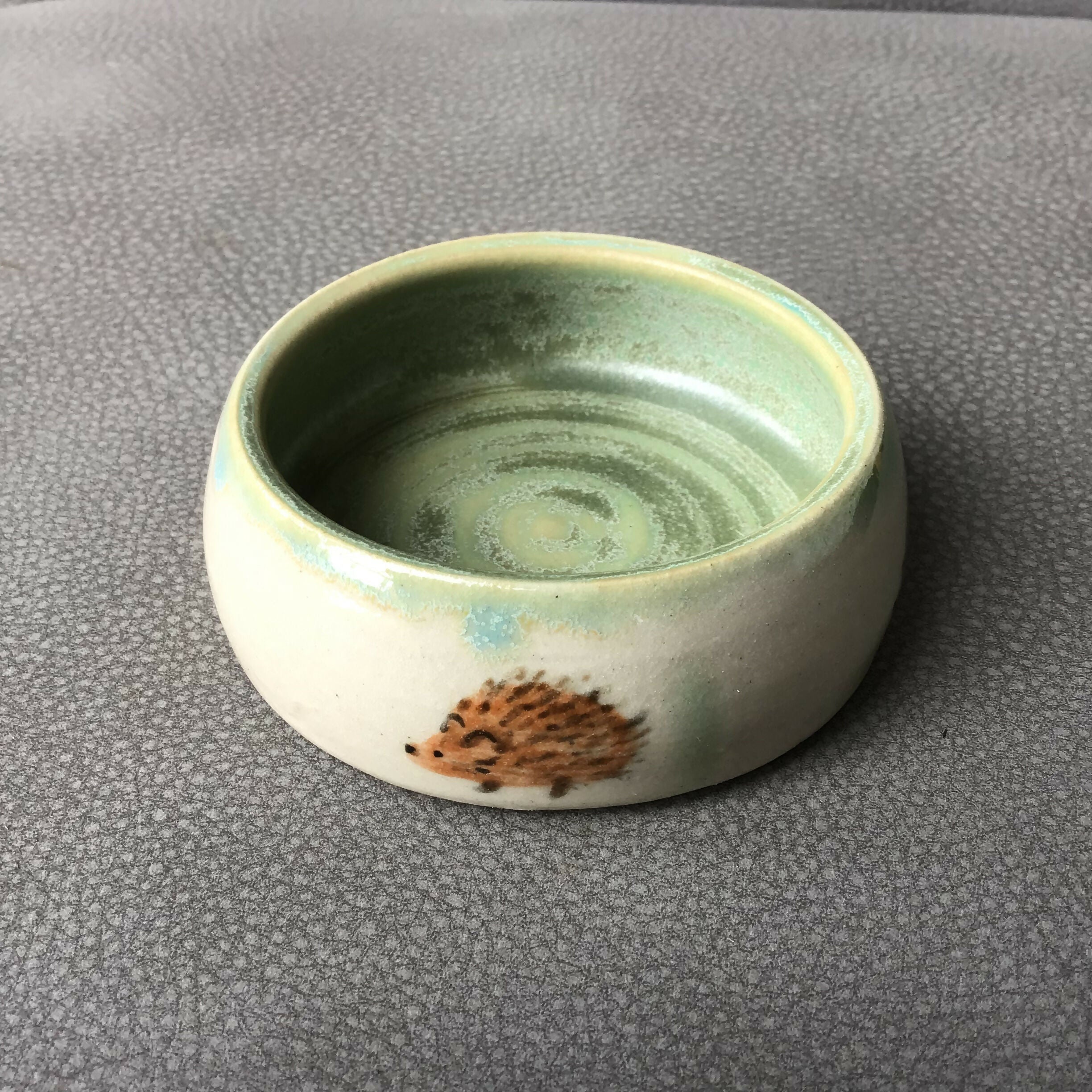 Stoneware Handpainted Hedgehog Dish