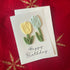 Crochet Handmade Happy Birthday Card - Tulips
