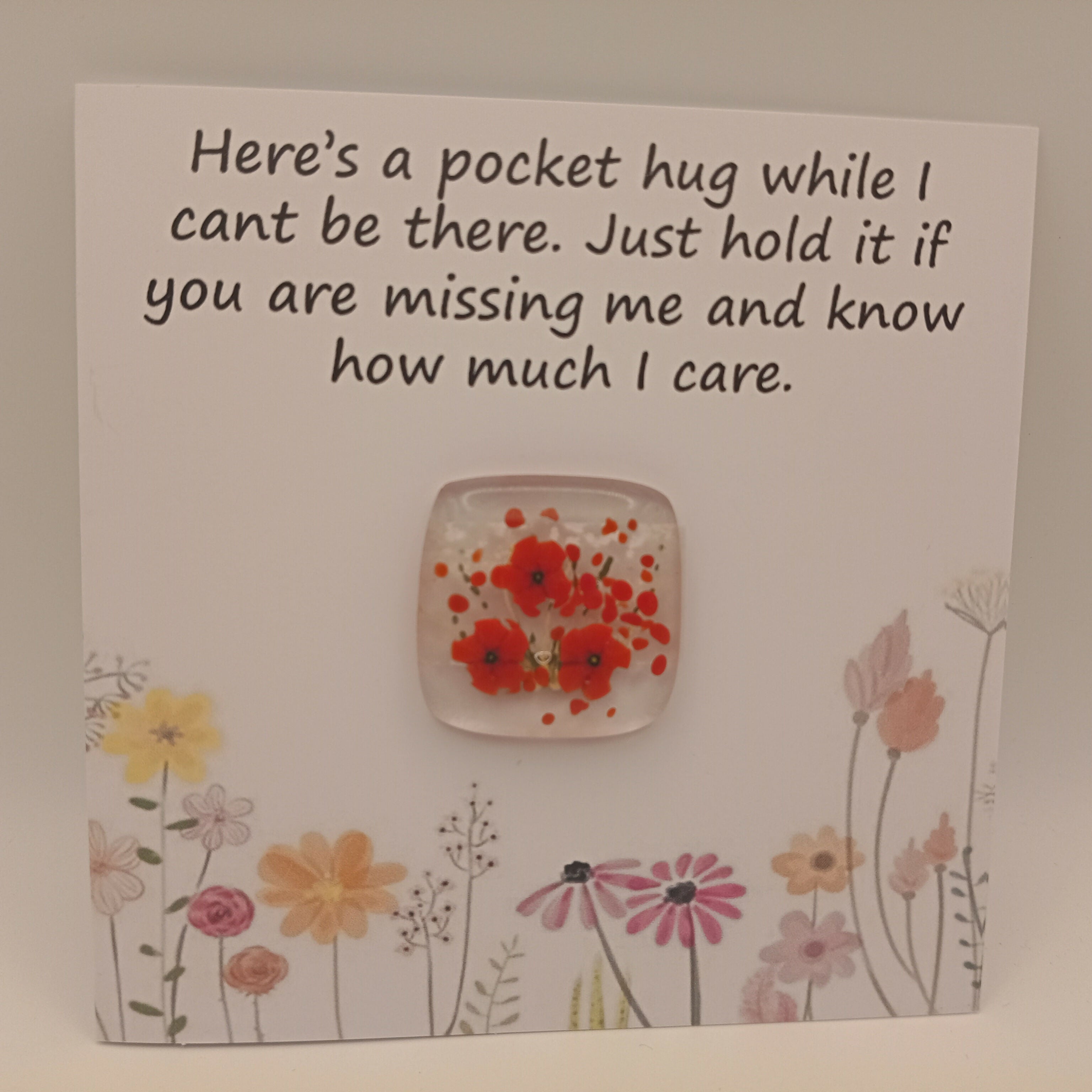 Fused Glass Pocket Hug Card