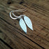 Handmade Silver Drop Leaf Earrings Bubble Texture