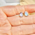 WHITE MOONSTONE TEARDROP STUDS