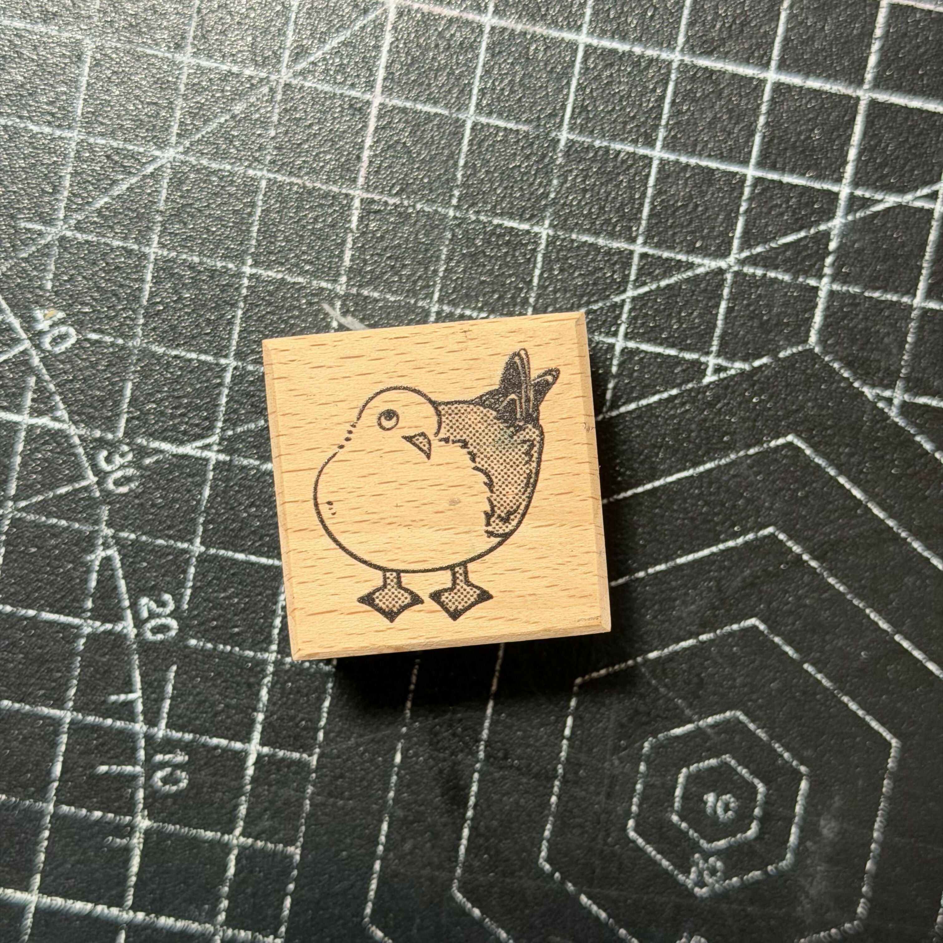Wooden Stamp – Puffin, Seagull, Penguin 3 × 3 cm