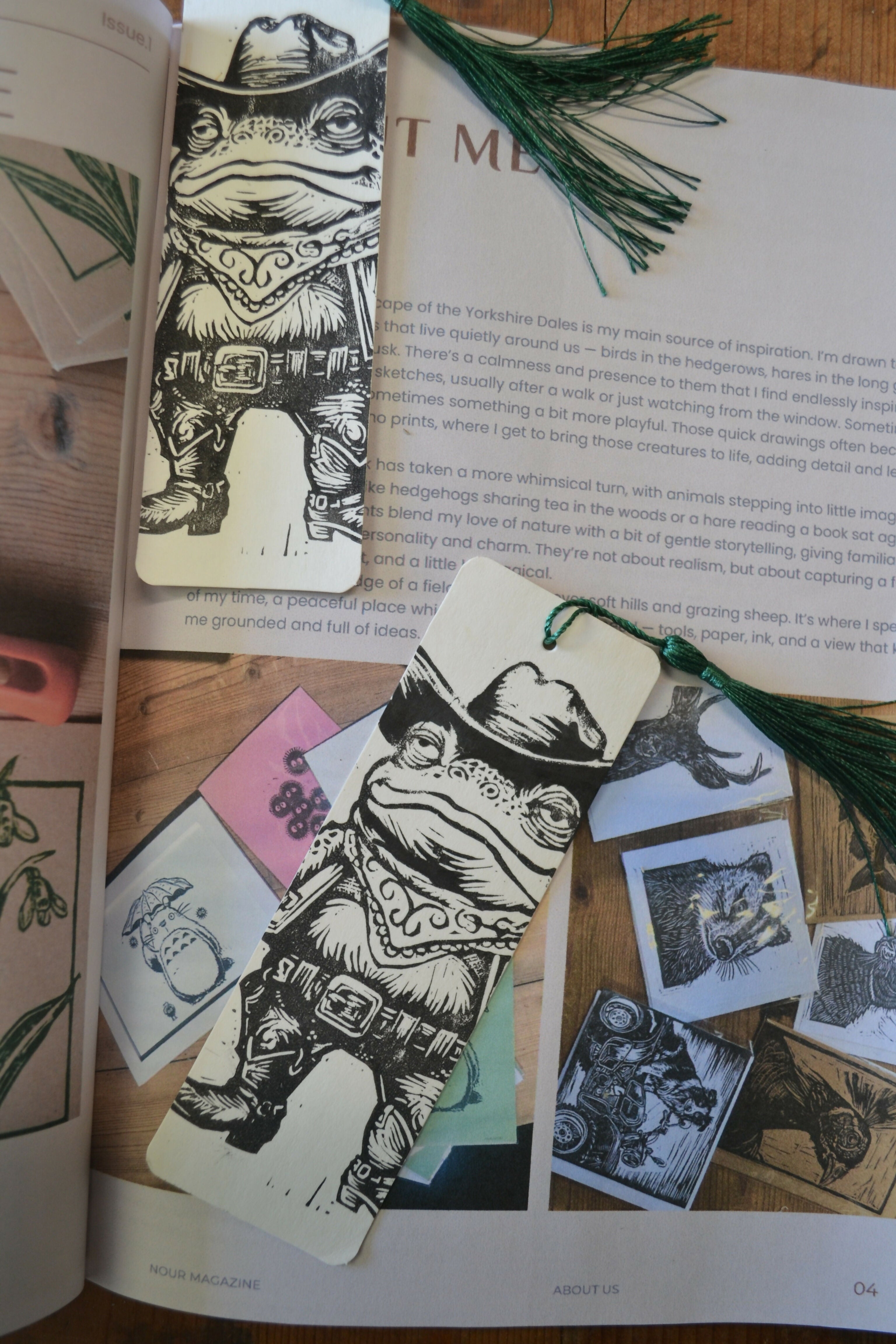 Cowboy Toad Book mark