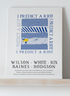 Leeds Utd Art Print LYRICS Design in White